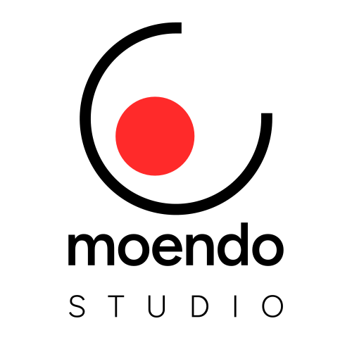 Emblem · stacked + studio — black on white